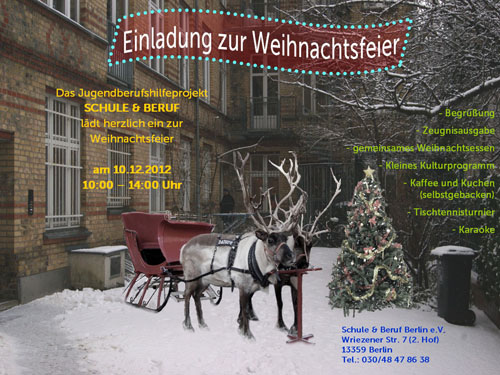 Einladung Weihnachtsfeier